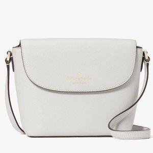 New Kate Spade Emmie Flap Crossbody Leather Quill Grey